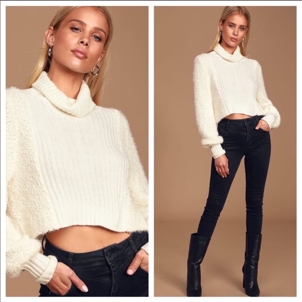 Lulu’s Best Yet Turtleneck cropped sweater